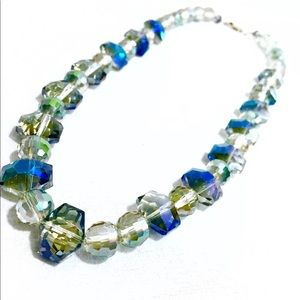 Vintage Austrian Crystal Sterling Silver Necklace